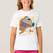 Funny Cartoon Bulldog Boxer Dog T-Shirt (Vorderseite)