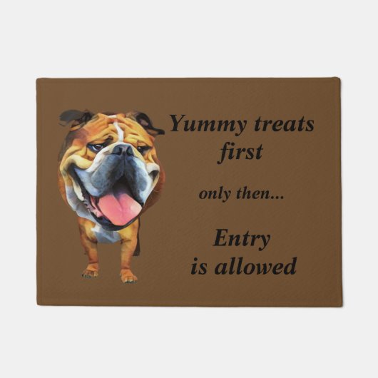 Funny Cartoon Bulldog Doormat Fußmatte (Vorderseite)