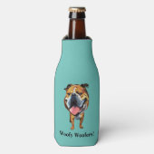 Funny Cartoon Bulldog Flasche Cooler Flaschenkühler (Flaschenvorderseite)