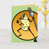 FUNNY CARTOON BURRITO BLANK GREETKARTE KARTE (Gelbe Blume)