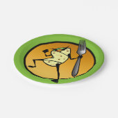 FUNNY CARTOON BURRITO GRAFISCHE PAPIERPLATTE PAPPTELLER (Schrägansicht)