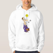Funny Cartoon BusinessMann an Bushaltestelle Hoodie (Vorderseite)