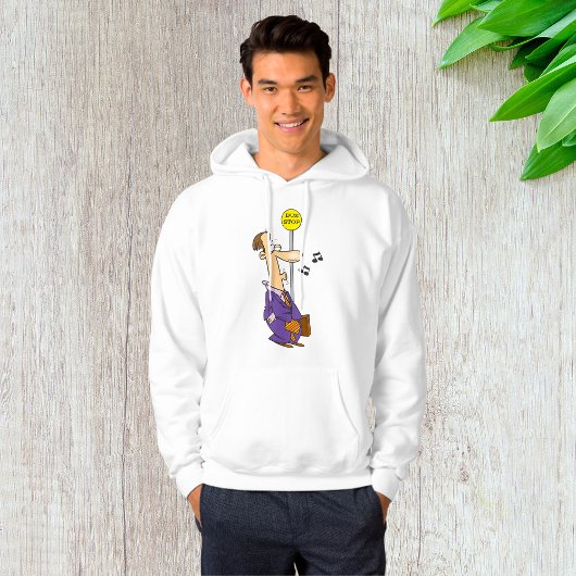 Funny Cartoon BusinessMann an Bushaltestelle Hoodie