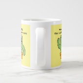 Funny Cartoon Cactus in Pot Bright Yellow Sunshine Jumbo-Tasse (Rückseite)