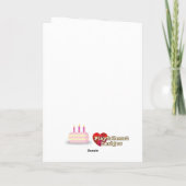 Funny Cartoon Cat fliegt in blauem Himmel Geburtst Karte (Rückseite)