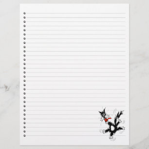 Funny Cartoon Cat Lined Pet Letterhead