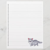Funny Cartoon Cat Lined Pet Letterhead (Vorderseite)
