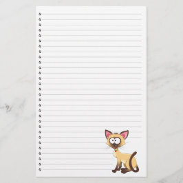 Funny Cartoon Cat Lined Pet Stationierung Briefpapier