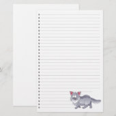 Funny Cartoon Cat Lined Pet Stationierung Briefpapier (Vorne/Hinten)