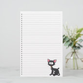 Funny Cartoon Cat Lined Pet Stationierung Briefpapier (Stehend Vorderseite)