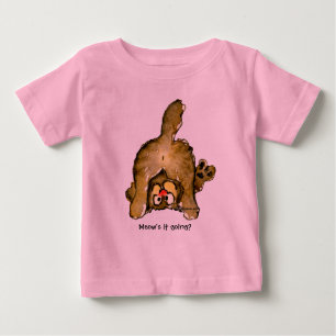 Funny Cartoon Cat Meow geht's? Baby T-shirt