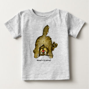 Funny Cartoon Cat Meow geht's? Baby T-shirt