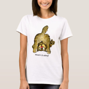 Funny Cartoon Cat Meow geht's? T-Shirt