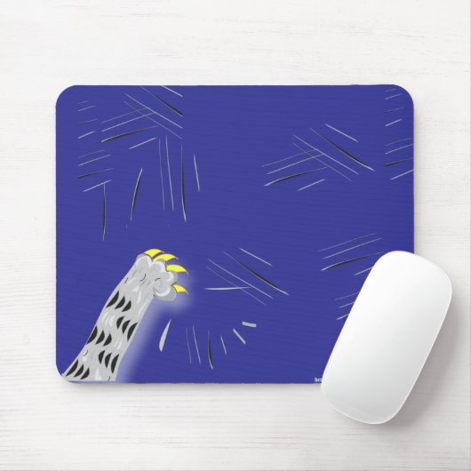Funny Cartoon Cat Scratch Paw Fun Design Mousepad (Mit Mouse)