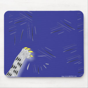 Funny Cartoon Cat Scratch Paw Fun Design Mousepad
