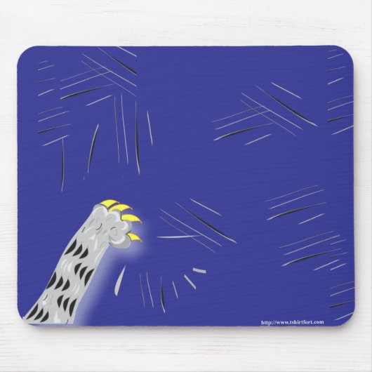 Funny Cartoon Cat Scratch Paw Fun Design Mousepad (Vorne)