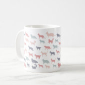 Funny Cartoon Cat Silhouetten Kaffeetasse (Vorderseite Links)