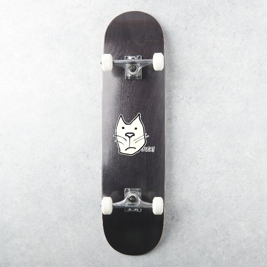 Funny Cartoon Cat Wer ist nicht beeindruckt sagt M Aufkleber (Skateboard)