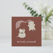 Funny Cartoon Cats Ankündigung Datum freihalten (Stehend Vorderseite)