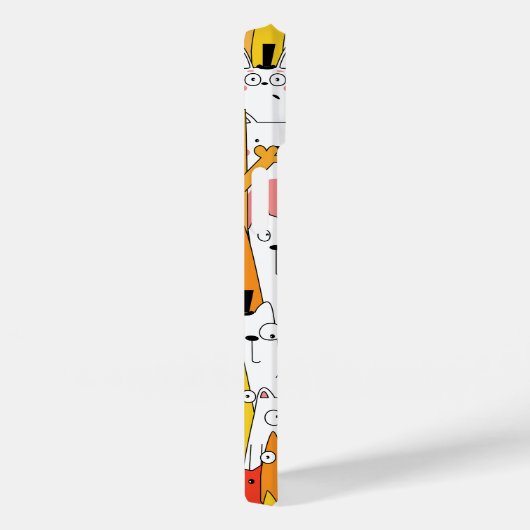 Funny Cartoon Cats Group Doodle Case-Mate iPhone Hülle (Rückseite / Rechts)