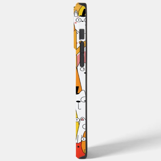 Funny Cartoon Cats Group Doodle Case-Mate iPhone Hülle (Rückseite / Links)