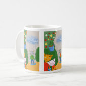 Funny Cartoon Cats Kaffeemaschine Tasse mit Name (Vorderseite Links)