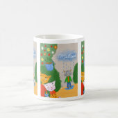 Funny Cartoon Cats Kaffeemaschine Tasse mit Name (Mittel)