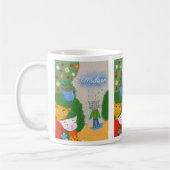 Funny Cartoon Cats Kaffeemaschine Tasse mit Name (Links)