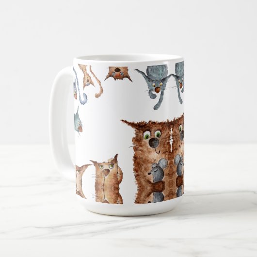 Funny cartoon cats kaffeetasse (Vorderseite Links)