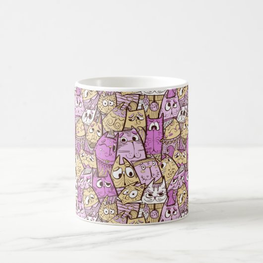 Funny Cartoon Cats Kaffeetasse (Mittel)