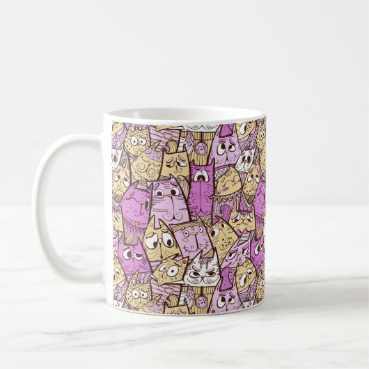 Funny Cartoon Cats Kaffeetasse (Links)