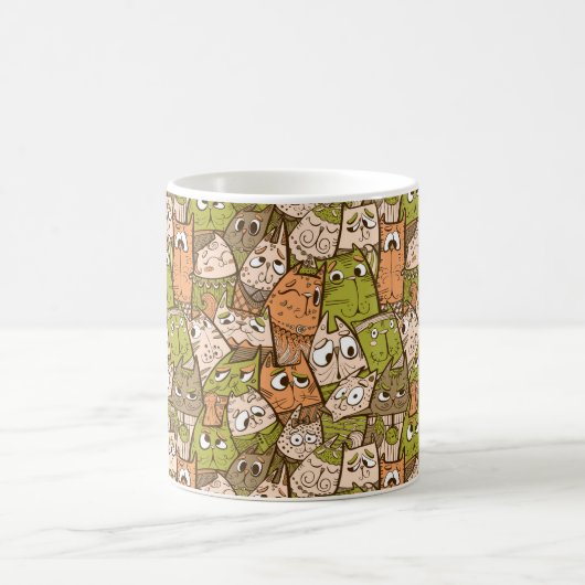 Funny Cartoon Cats Kaffeetasse (Mittel)