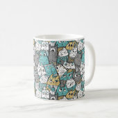 Funny Cartoon Cats Kaffeetasse (VorderseiteRechts)