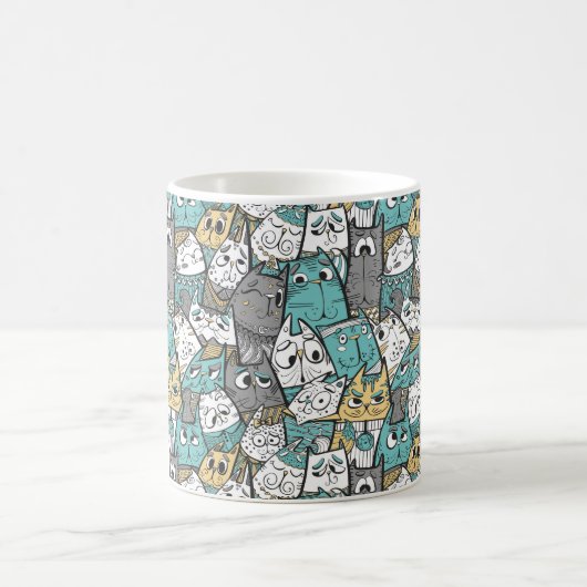 Funny Cartoon Cats Kaffeetasse (Mittel)
