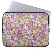 Funny Cartoon Cats Laptopschutzhülle (Vorderseite)
