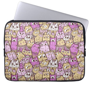 Funny Cartoon Cats Laptopschutzhülle
