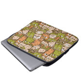 Funny Cartoon Cats Laptopschutzhülle (Vorne Knopf)