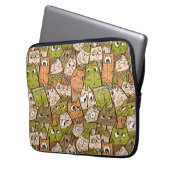 Funny Cartoon Cats Laptopschutzhülle (Vorderseite Links)