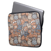 Funny Cartoon Cats Laptopschutzhülle (Vorderseite Links)