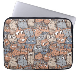 Funny Cartoon Cats Laptopschutzhülle