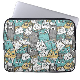 Funny Cartoon Cats Laptopschutzhülle