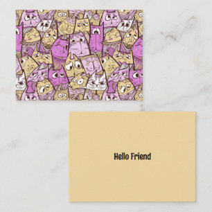 Funny Cartoon Cats Mitteilungskarte