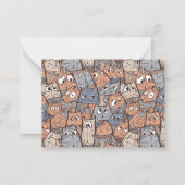Funny Cartoon Cats Mitteilungskarte (Vorderseite)