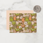 Funny Cartoon Cats Mitteilungskarte (Vorderseite/Rückseite Beispiel)