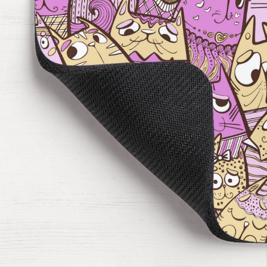 Funny Cartoon Cats Mousepad (Ecke)