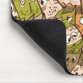 Funny Cartoon Cats Mousepad (Ecke)