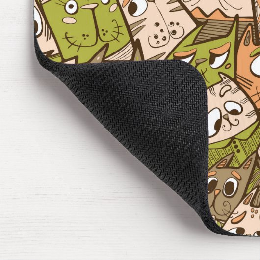 Funny Cartoon Cats Mousepad (Ecke)