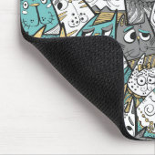 Funny Cartoon Cats Mousepad (Ecke)