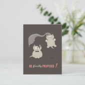 Funny Cartoon Cats - Save the Date Einladung (Stehend Vorderseite)