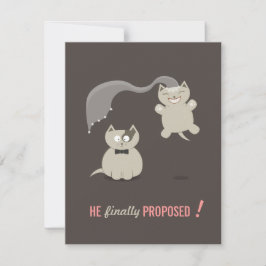 Funny Cartoon Cats - Save the Date Einladung